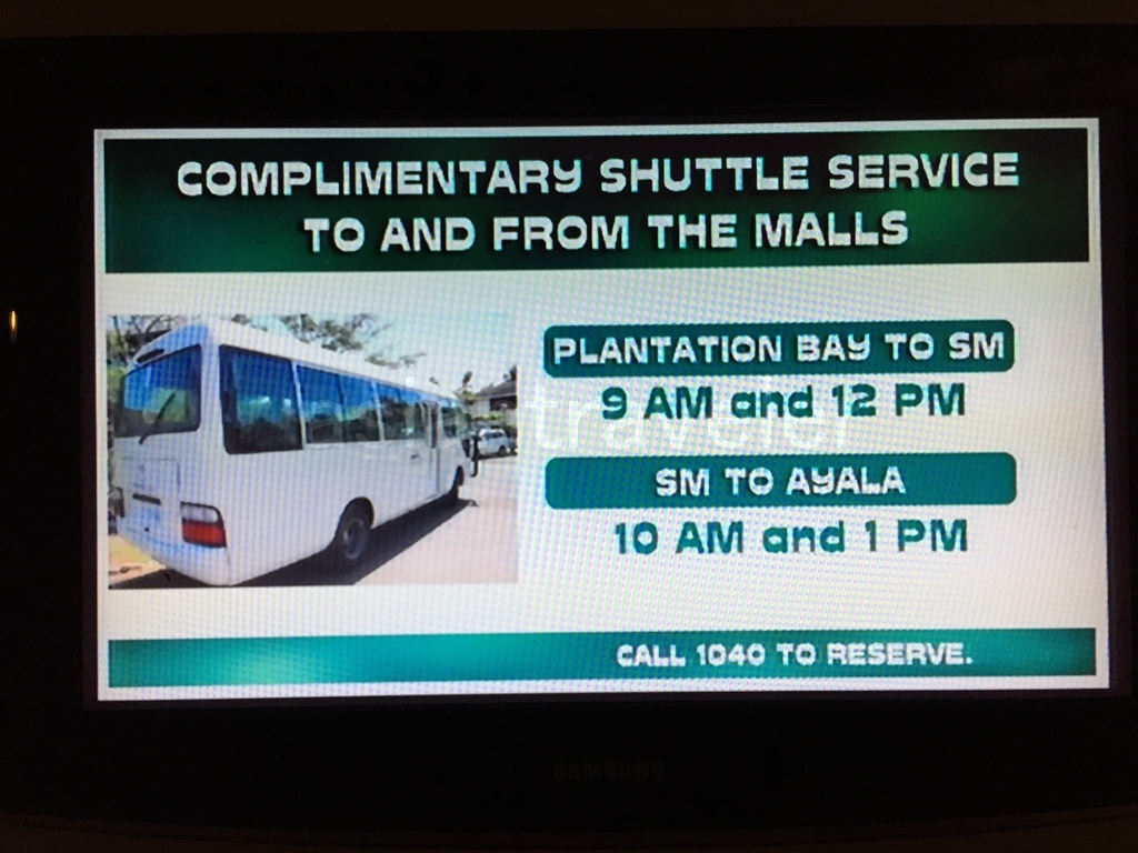「Plantation Bay Resort & Spa（プランテーションベイ リゾート＆スパ）」のシャトルバス